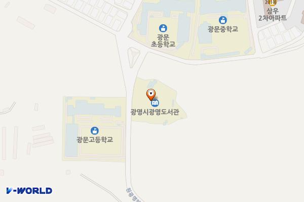 광명시 광명도서관 위치 지도 — 경기도 광명시 원광명안로 48