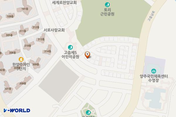 고읍(광사동)공영주차장 위치 지도 — 경기도 양주시 광사동 688