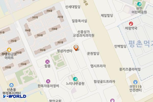 학원가노상 주차장 위치 지도 — 경기도 안양시 동안구 귀인로172번길 42