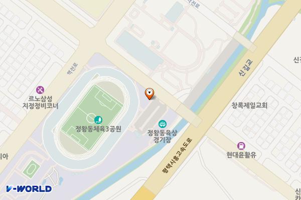 체육공원 제2주차장 위치 지도 — 경기도 시흥시 정왕동 2160