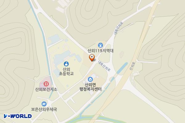 보은군_산외면행정복지센터 위치 지도 — 충청북도 보은군 산외면 구티길 65