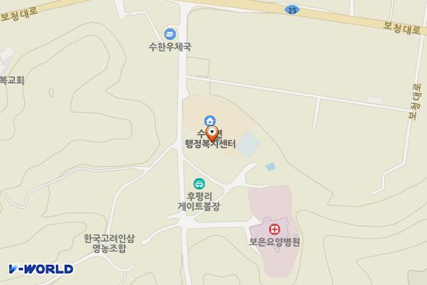 보은군_수한면행정복지센터 위치 지도 — 충청북도 보은군 수한면 후평바리미길 13