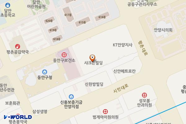 동안노상 주차장 위치 지도 — 경기도 안양시 동안구 평촌대로243번길 30