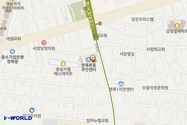 중랑구_면목본동주민센터 위치 지도 — 서울특별시 중랑구 면목로 397