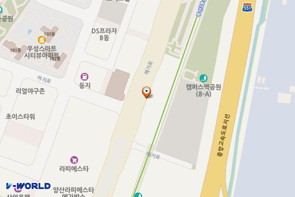 MK프라자 위치 지도 — 경상남도 양산시 물금읍 메기로 190