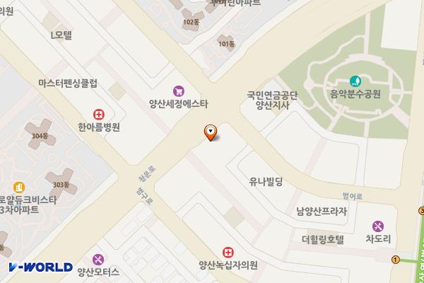 네오리더스오피스텔 위치 지도 — 경상남도 양산시 물금읍 청운로 346