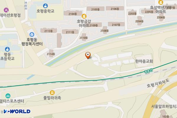 호평평내행정복지센터 위치 지도 — 경기도 남양주시 호평로68번길 42