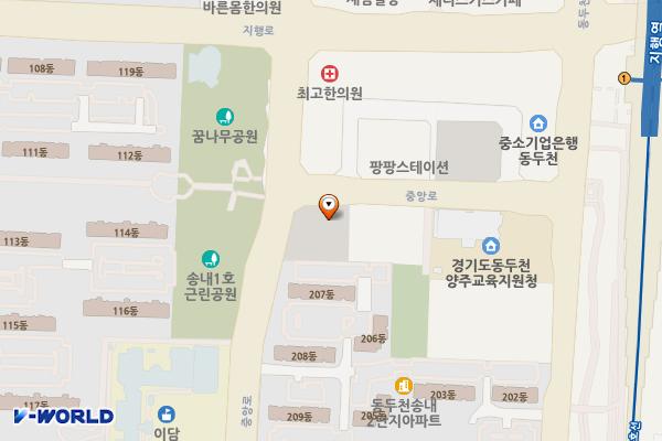 송내4공영주차장 위치 지도 — 경기도 동두천시 지행동 722