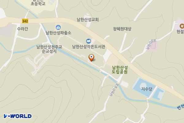 남한산성 중앙주차장 위치 지도 — 경기도 광주시 남한산성면 산성리 220