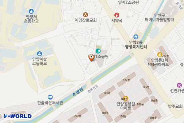 안양3동노외 주차장 위치 지도 — 경기도 안양시 만안구 양화로25번길 24-5