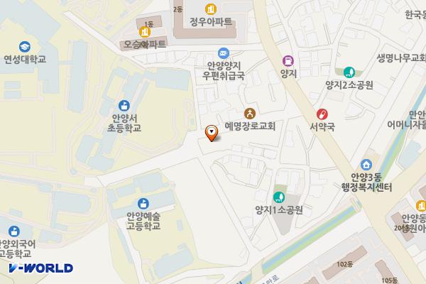 서초교 옆 주차장 위치 지도 — 경기도 안양시 만안구 양화로37번길 23