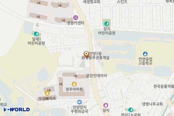 정우아파트옆 주차장 위치 지도 — 경기도 안양시 만안구 양화로 61