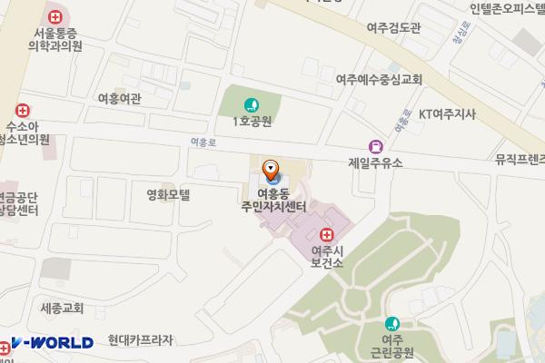 여흥동주민센터 위치 지도 — 경기도 여주시 여흥로 148
