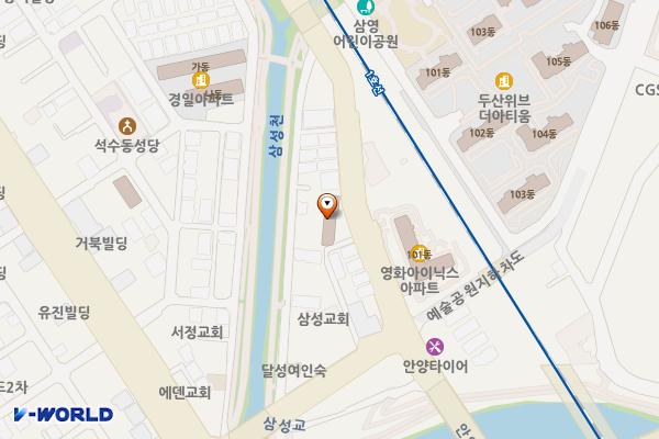 대림아파트 뒤 주차장 위치 지도 — 경기도 안양시 만안구 만안로 369