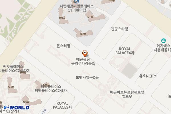 배곧광장공영주차장 위치 지도 — 경기도 시흥시 서울대학로264번길 지하 19