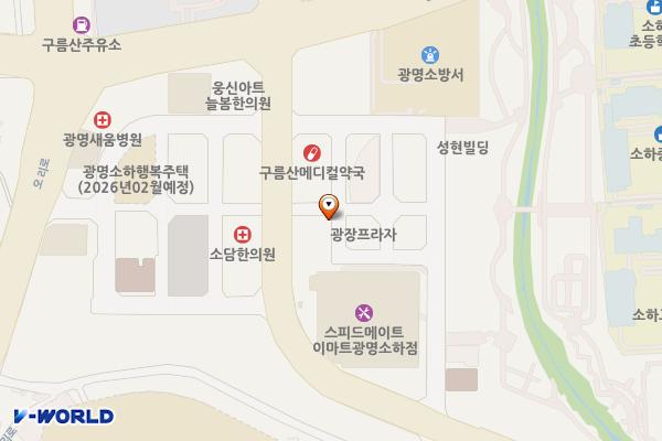 소하제4노외주차장 위치 지도 — 경기도 광명시 소하1동 1339-2