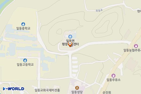 일동면행정복지센터 위치 지도 — 경기도 포천시 일동면 화동로1099번길 30