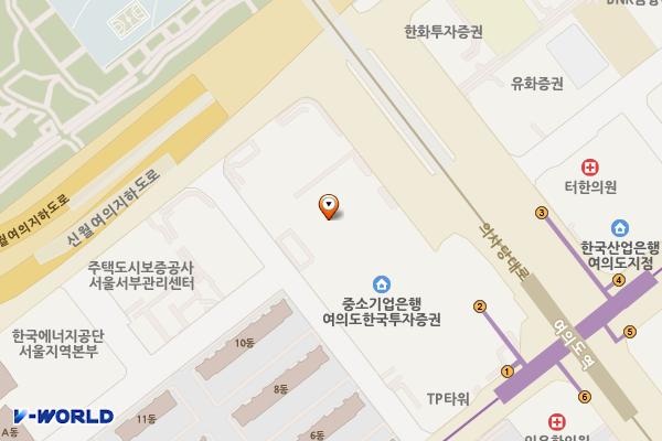 하나증권빌딩 위치 지도 — 서울특별시 영등포구 의사당대로 82