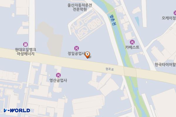 현대자동차 울산공장 효문주차장 위치 지도 — 울산광역시 북구 효문동 615-1