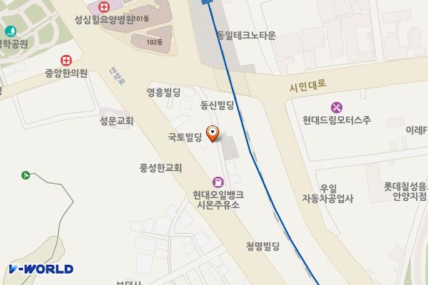 완충녹지 주차장 주차장 위치 지도 — 경기도 안양시 만안구 안양로68번길 19