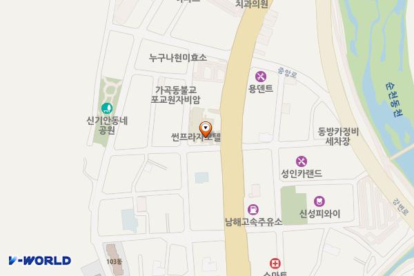 피닉스모텔 위치 지도 — 전남광주통합특별시 순천시 안신기3길 4