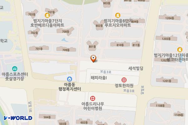 GS수퍼마켓 세종아름점 위치 지도 — 세종특별자치시 보듬3로 104-7
