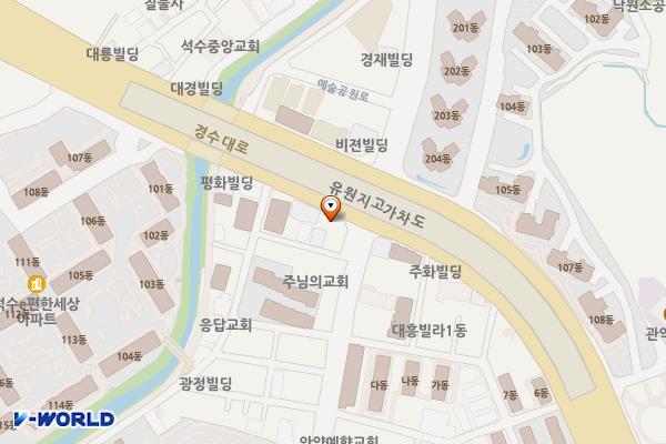 예술공원고가밑 주차장 위치 지도 — 경기도 안양시 만안구 경수대로 1175