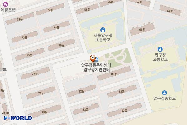 강남구_압구정동주민센터 위치 지도 — 서울특별시 강남구 압구정로33길 48