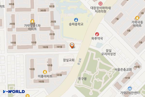 쌍용프라자 위치 지도 — 서울특별시 송파구 동남로 189