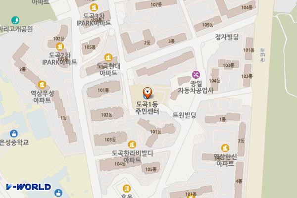 강남구_도곡1동주민센터 위치 지도 — 서울특별시 강남구 도곡로18길 57
