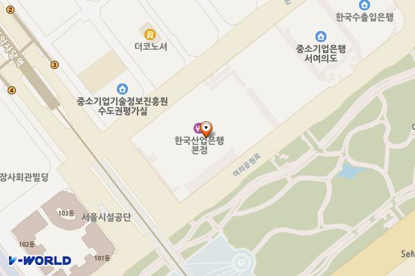 KDB산업은행 본점 위치 지도 — 서울특별시 영등포구 은행로 14