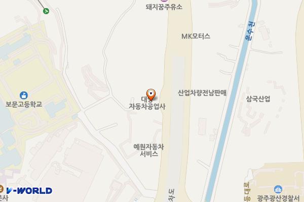 송정대양자동차공업사 위치 지도 — 전남광주통합특별시 광산구 동곡로 817