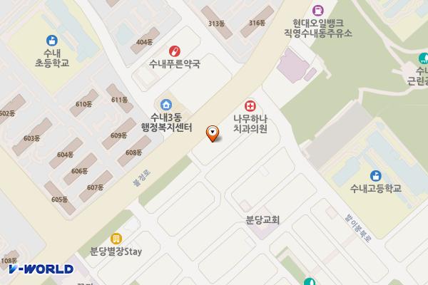 삼평프라자 위치 지도 — 경기도 성남시 분당구 불정로 254