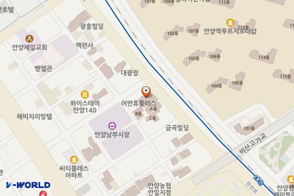 남부노상 주차장 위치 지도 — 경기도 안양시 만안구 만안로 171
