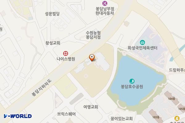 봉담읍 행정복지센터 위치 지도 — 경기도 화성시 봉담읍 샘마을1길 7