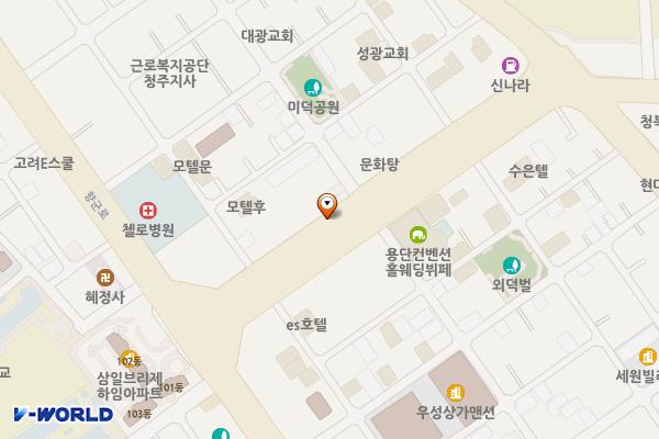 KT공중전화부스 경동택배앞 노상주차장 위치 지도 — 충청북도 청주시 청원구 내덕동 850