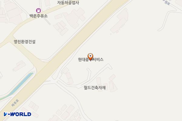 현대 블루핸즈 조리현대서비스 위치 지도 — 경기도 파주시 조리읍 등원로330번길 41