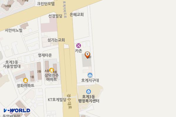 호계3동노외 주차장 위치 지도 — 경기도 안양시 동안구 호계동 1006-4,5