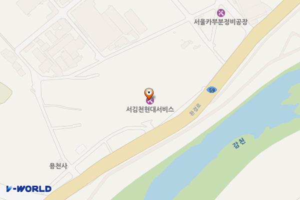 현대 블루핸즈 서김천현대서비스 위치 지도 — 경상북도 김천시 속구미길 65