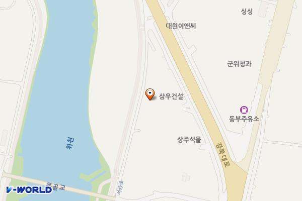 현대 블루핸즈 서군위현대서비스 위치 지도 — 대구광역시 군위군 군위읍 경북대로 3605