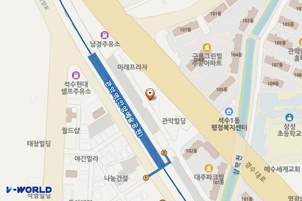 관악역4환승 주차장 위치 지도 — 경기도 안양시 만안구 경수대로1273번길 25