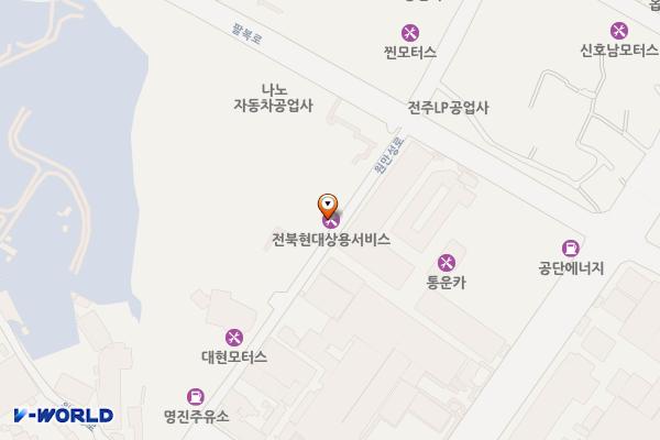 현대 블루핸즈 전북현대상용서비스 위치 지도 — 전북특별자치도 전주시 덕진구 원만성로 61