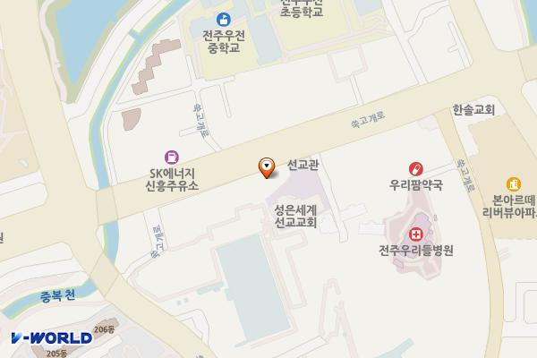 현대자동차 남전주대리점 위치 지도 — 전북특별자치도 전주시 완산구 쑥고개로 378