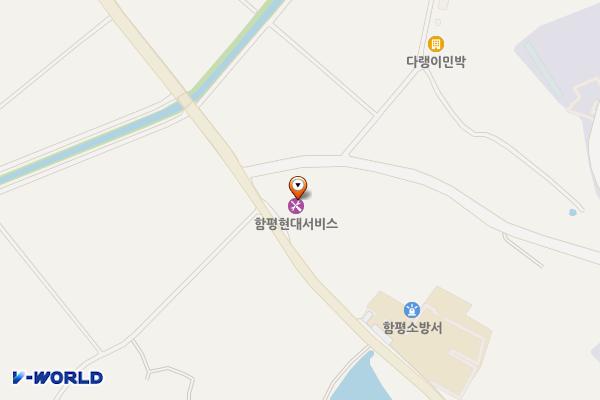 현대 블루핸즈 함평현대서비스 위치 지도 — 전남광주통합특별시 함평군 대동면 학동로 404