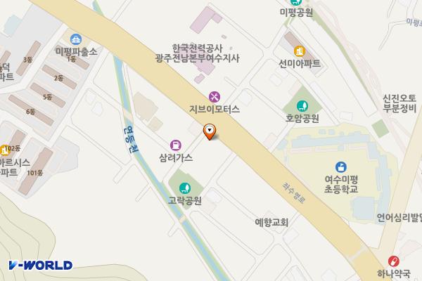 현대자동차 미평대리점 위치 지도 — 전남광주통합특별시 여수시 좌수영로 407