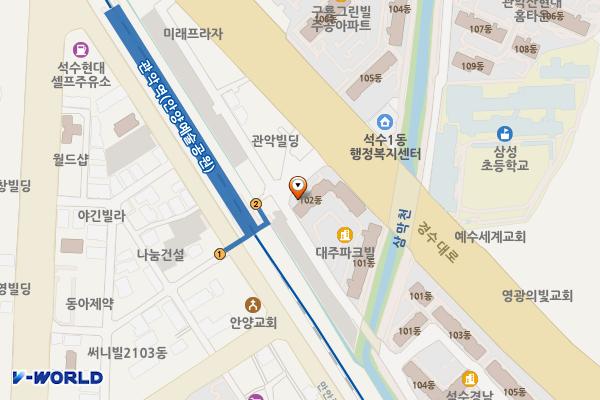 관악역3환승 주차장 위치 지도 — 경기도 안양시 만안구 경수대로1273번길 49