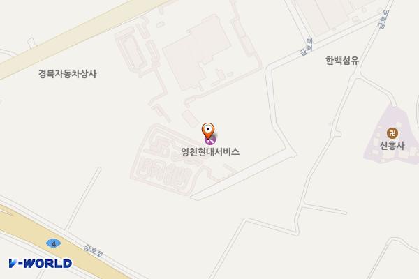 HB 영천현대서비스 위치 지도 — 경상북도 영천시 금호읍 금호로 338-32