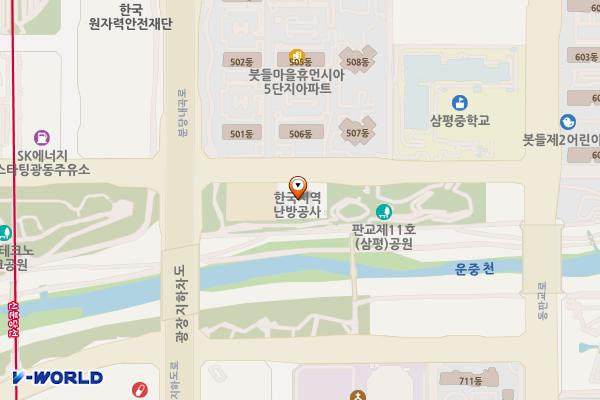 한국지역난방공사 판교가압장 위치 지도 — 경기도 성남시 분당구 대왕판교로644번길 68
