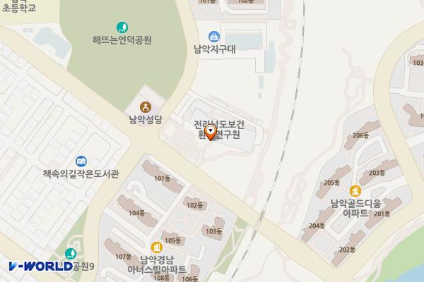 무안군 보건환경연구원 위치 지도 — 전남광주통합특별시 무안군 삼향읍 남악영산길 61