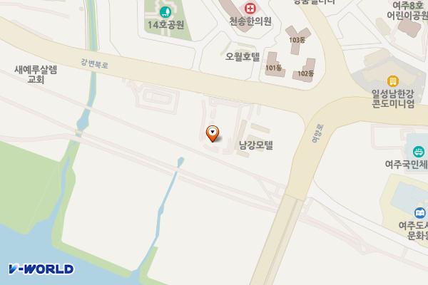 스타벅스 여주남한강DT점 위치 지도 — 경기도 여주시 강변북로 11